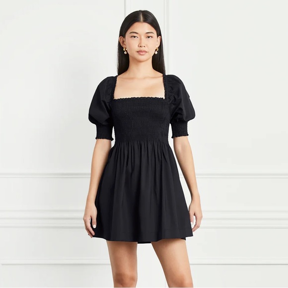 Hill House Home Athena Nap Dress black dot size xs - Picture 2 of 5